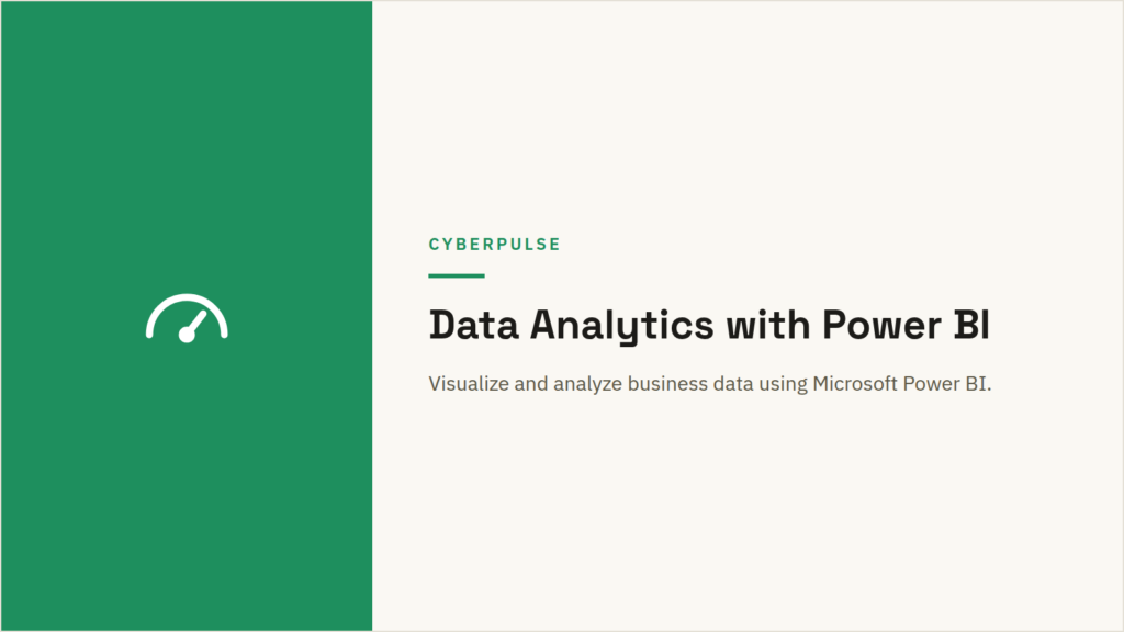 Data Analytics with Power BI